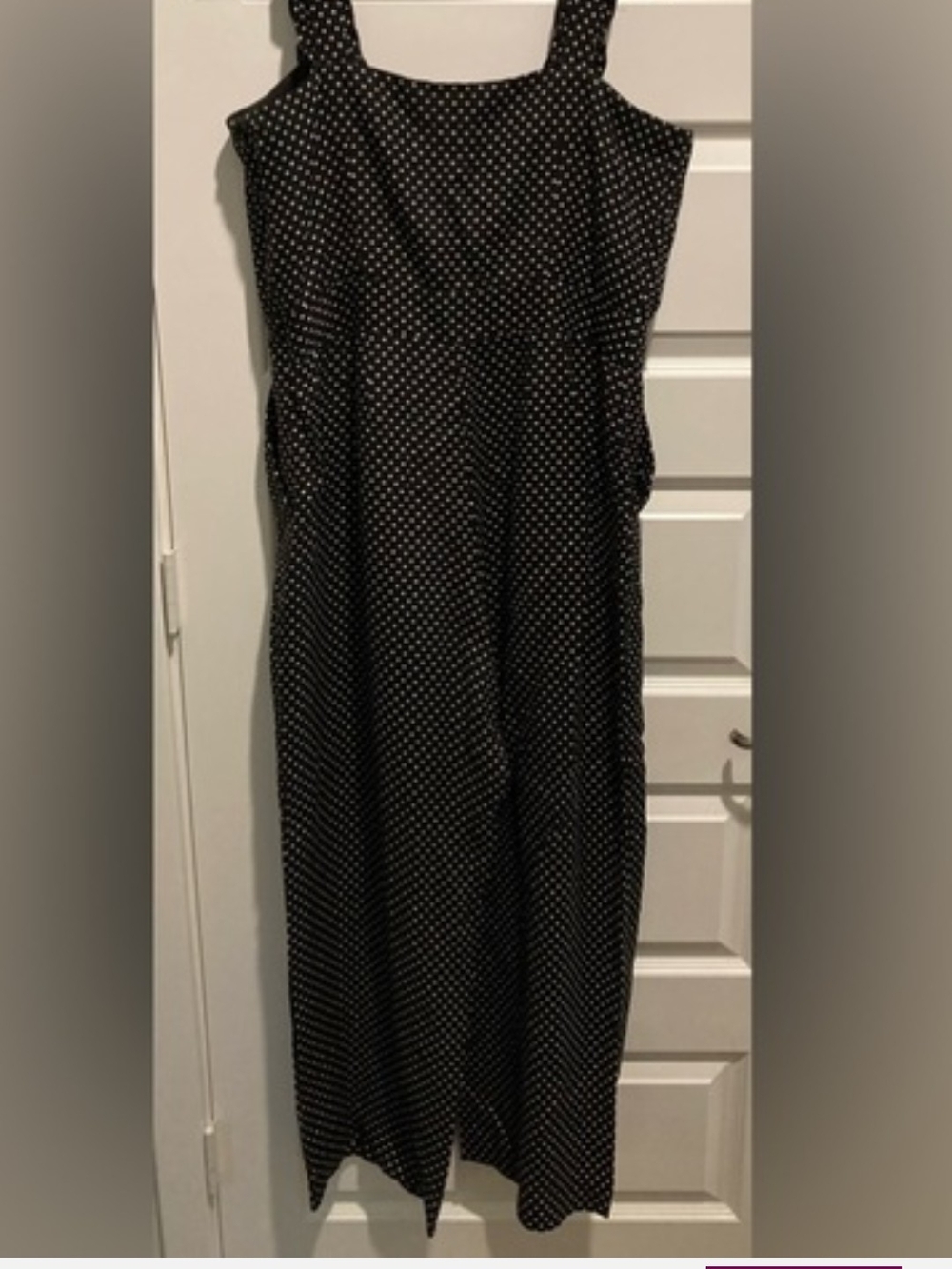 Loft Black Polka Dot Wide-Leg Jumpsuit